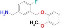 [4-fluoro-3-(2-methoxyphenoxymethyl)phenyl]methanamine