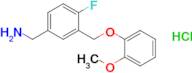 [4-fluoro-3-(2-methoxyphenoxymethyl)phenyl]methanamine hydrochloride