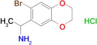 1-(7-Bromo-2,3-dihydro-1,4-benzodioxin-6-yl)ethan-1-amine hydrochloride