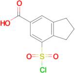 7-(Chlorosulfonyl)-2,3-dihydro-1h-indene-5-carboxylic acid