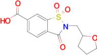 1,1,3-Trioxo-2-(oxolan-2-ylmethyl)-2,3-dihydro-1,2-benzothiazole-6-carboxylic acid