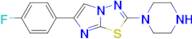 1-[6-(4-fluorophenyl)imidazo[2,1-b][1,3,4]thiadiazol-2-yl]piperazine