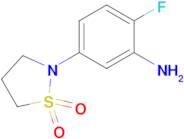 2-(3-Amino-4-fluorophenyl)-1,2-thiazolidine-1,1-dione