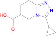 3-Cyclopropyl-5h,6h,7h,8h-[1,2,4]triazolo[4,3-a]pyridine-6-carboxylic acid