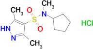 n-Cyclopentyl-n,3,5-trimethyl-1h-pyrazole-4-sulfonamide hydrochloride