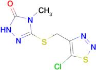 3-{[(5-chloro-1,2,3-thiadiazol-4-yl)methyl]sulfanyl}-4-methyl-4,5-dihydro-1h-1,2,4-triazol-5-one