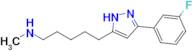 {5-[3-(3-fluorophenyl)-1h-pyrazol-5-yl]pentyl}(methyl)amine