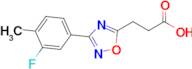 3-[3-(3-fluoro-4-methylphenyl)-1,2,4-oxadiazol-5-yl]propanoic acid