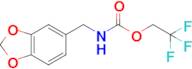 2,2,2-Trifluoroethyl n-(1,3-dioxaindan-5-ylmethyl)carbamate