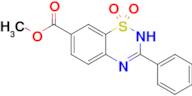 methyl 1,1-dioxo-3-phenyl-2H-1λ⁶,2,4-benzothiadiazine-7-carboxylate