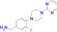 {3-fluoro-4-[4-(pyrimidin-2-yl)piperazin-1-yl]phenyl}methanamine
