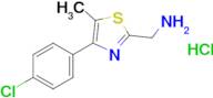 [4-(4-chlorophenyl)-5-methyl-1,3-thiazol-2-yl]methanamine hydrochloride