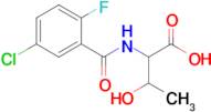 2-[(5-chloro-2-fluorophenyl)formamido]-3-hydroxybutanoic acid
