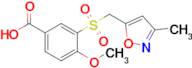 4-Methoxy-3-[(3-methyl-1,2-oxazol-5-yl)methanesulfonyl]benzoic acid