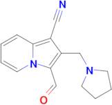3-Formyl-2-(pyrrolidin-1-ylmethyl)indolizine-1-carbonitrile
