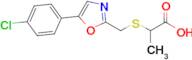 2-({[5-(4-chlorophenyl)-1,3-oxazol-2-yl]methyl}sulfanyl)propanoic acid