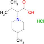 3-Methyl-2-(4-methylpiperidin-1-yl)butanoic acid hydrochloride