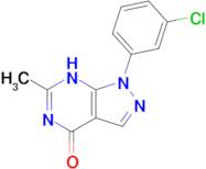 1-(3-chlorophenyl)-6-methyl-1H,4H,7H-pyrazolo[3,4-d]pyrimidin-4-one