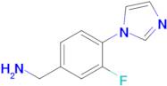 [3-fluoro-4-(1h-imidazol-1-yl)phenyl]methanamine