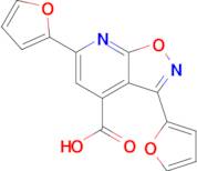 3,6-Bis(furan-2-yl)-[1,2]oxazolo[5,4-b]pyridine-4-carboxylic acid