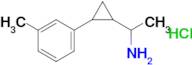 1-[2-(3-methylphenyl)cyclopropyl]ethan-1-amine hydrochloride