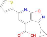 3-Cyclopropyl-6-(thiophen-2-yl)-[1,2]oxazolo[5,4-b]pyridine-4-carboxylic acid