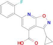 3-Cyclopropyl-6-(2-fluorophenyl)-[1,2]oxazolo[5,4-b]pyridine-4-carboxylic acid