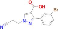 3-(3-Bromophenyl)-1-(2-cyanoethyl)-1h-pyrazole-4-carboxylic acid