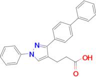 3-[1-phenyl-3-(4-phenylphenyl)-1h-pyrazol-4-yl]propanoic acid