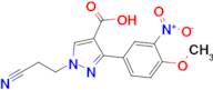 1-(2-Cyanoethyl)-3-(4-methoxy-3-nitrophenyl)-1h-pyrazole-4-carboxylic acid