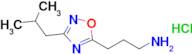 3-[3-(2-methylpropyl)-1,2,4-oxadiazol-5-yl]propan-1-amine hydrochloride