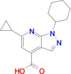 1-Cyclohexyl-6-cyclopropyl-1h-pyrazolo[3,4-b]pyridine-4-carboxylic acid