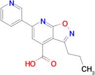 3-Propyl-6-(pyridin-3-yl)-[1,2]oxazolo[5,4-b]pyridine-4-carboxylic acid