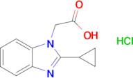 2-(2-Cyclopropyl-1h-1,3-benzodiazol-1-yl)acetic acid hydrochloride