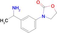 3-[3-(1-aminoethyl)phenyl]-1,3-oxazolidin-2-one