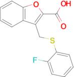 3-{[(2-fluorophenyl)sulfanyl]methyl}-1-benzofuran-2-carboxylic acid