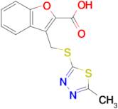 3-{[(5-methyl-1,3,4-thiadiazol-2-yl)sulfanyl]methyl}-1-benzofuran-2-carboxylic acid