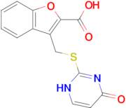 3-{[(4-oxo-1,4-dihydropyrimidin-2-yl)sulfanyl]methyl}-1-benzofuran-2-carboxylic acid