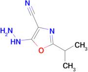 5-Hydrazinyl-2-(propan-2-yl)-1,3-oxazole-4-carbonitrile