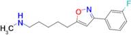 {5-[3-(3-fluorophenyl)-1,2-oxazol-5-yl]pentyl}(methyl)amine