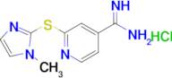 2-[(1-methyl-1h-imidazol-2-yl)sulfanyl]pyridine-4-carboximidamide hydrochloride