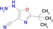 2-Tert-butyl-5-hydrazinyl-1,3-oxazole-4-carbonitrile