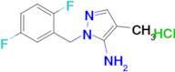 1-[(2,5-difluorophenyl)methyl]-4-methyl-1h-pyrazol-5-amine hydrochloride