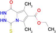 ethyl 6,8-dimethyl-1-oxo-4-sulfanylidene-1H,2H,3H,4H-pyrrolo[1,2-d][1,2,4]triazine-7-carboxylate