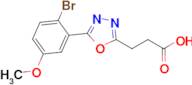 3-[5-(2-bromo-5-methoxyphenyl)-1,3,4-oxadiazol-2-yl]propanoic acid