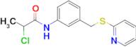 2-Chloro-n-{3-[(pyridin-2-ylsulfanyl)methyl]phenyl}propanamide