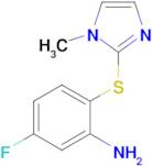 5-Fluoro-2-[(1-methyl-1h-imidazol-2-yl)sulfanyl]aniline