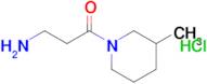 3-Amino-1-(3-methylpiperidin-1-yl)propan-1-one hydrochloride