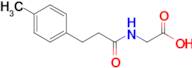 2-[3-(4-methylphenyl)propanamido]acetic acid