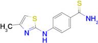 4-[(4-methyl-1,3-thiazol-2-yl)amino]benzene-1-carbothioamide